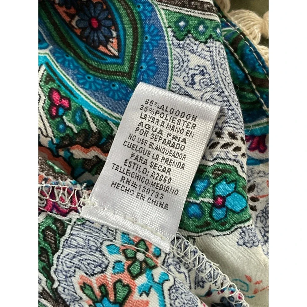 Umgee Boho Paisley Wrap Shawl Fringe Tassel‎ Lightweight Women's  Small / Medium